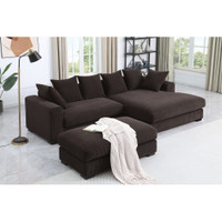 The Edeni Collection Sectional and Ottoman