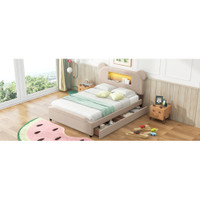 The Teddy Full LED Bed With Storage