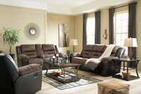 The Earhart Chestnut 3Piece Reclining Collection Package
