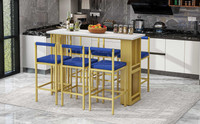 The Hashier Blue 7-Piece Dining Collection