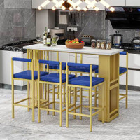 The Hashier Blue 7-Piece Dining Collection