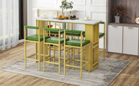 The Hashier Green 7-Piece Dining Collection