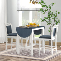 The 3pc Jalini Grey and White Dining Collection