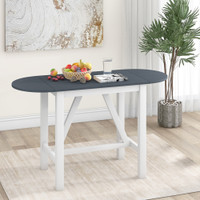 The 3pc Jalini Grey and White Dining Collection