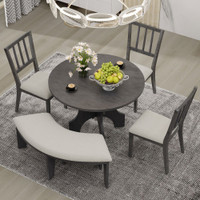 The Chianie Grey Round Dining Collection