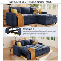 The Estania Blue Sofa Bed with Storage 