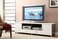 Contemporary TV Stand in White High Gloss