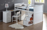 The Wyatt White Finish Loft Bed 