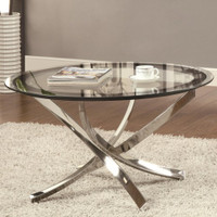 3pc Marlo Glass Top Table Set