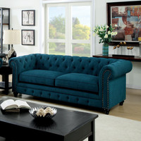 The Standford Dark Teal Living Room Set