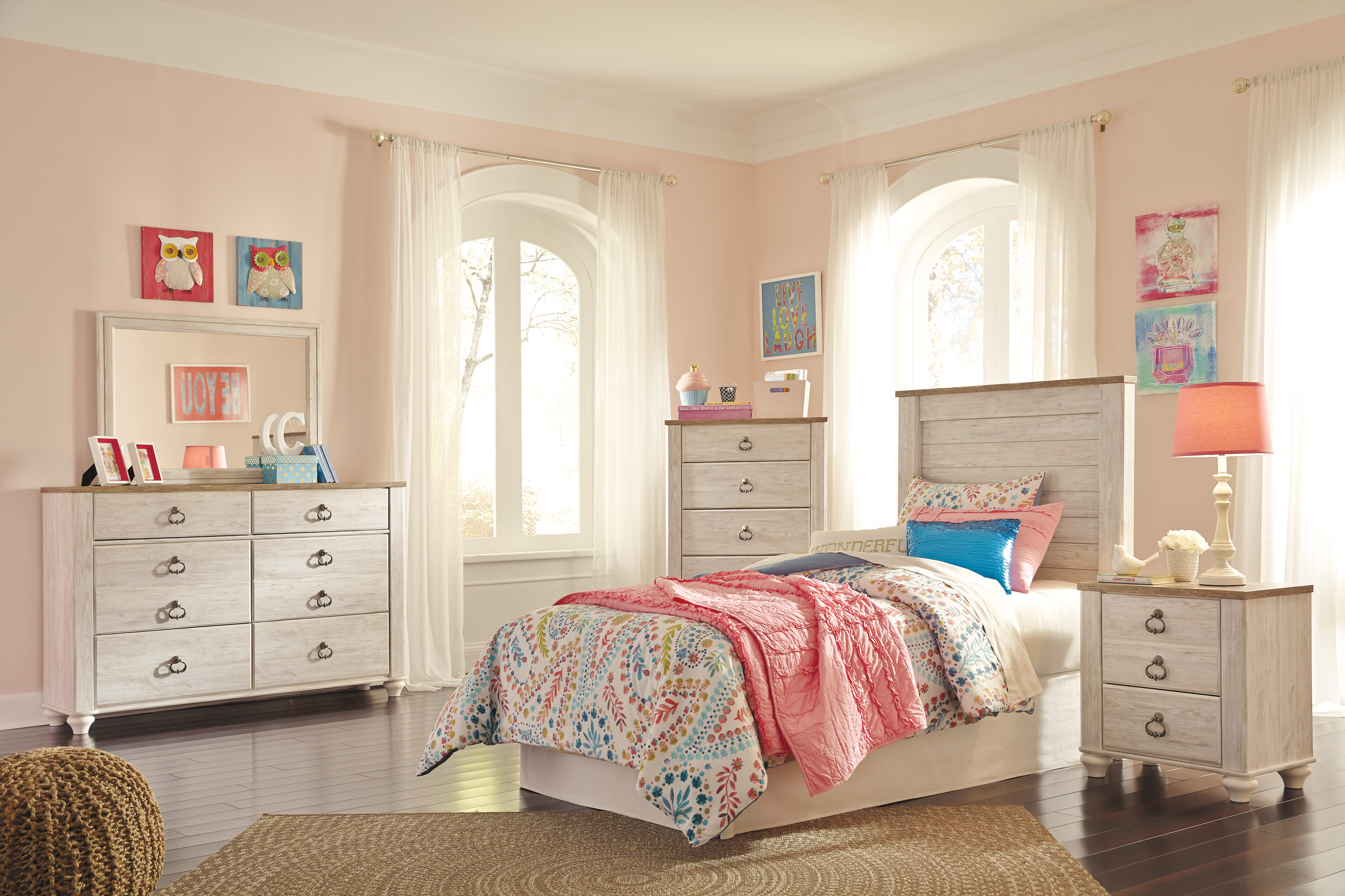 The 4pc Willowton Youth Bedroom Collection Miami Direct Furniture