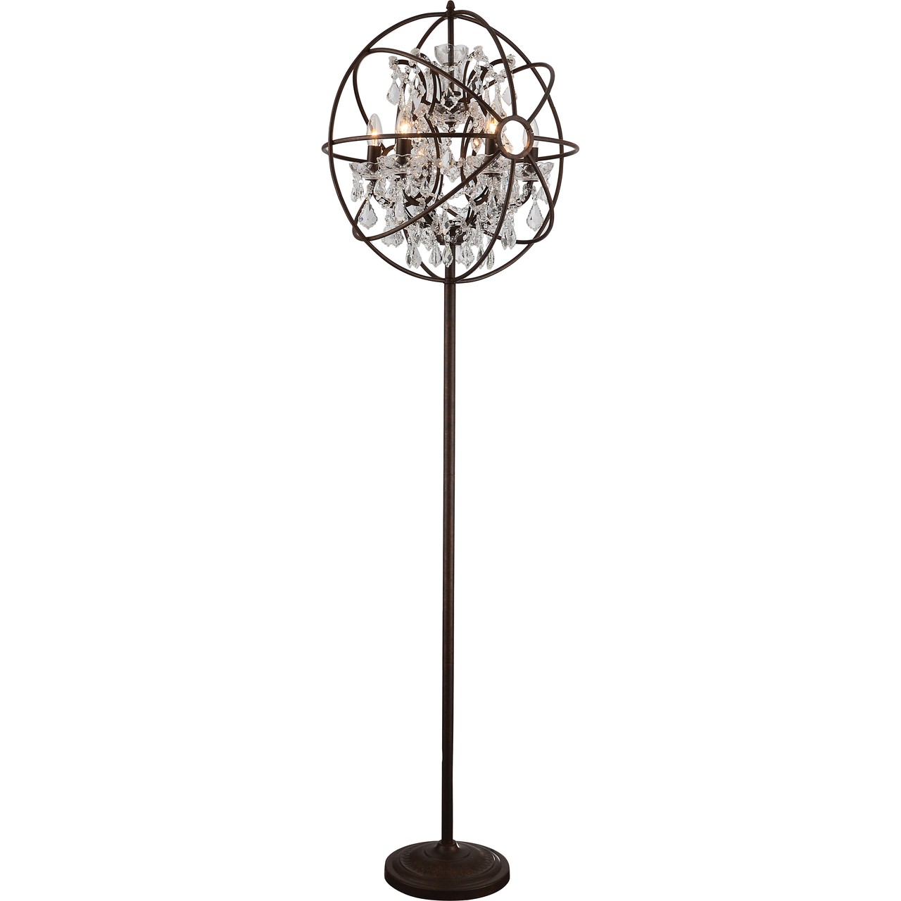 The Benie Metal Crystal Floor Lamp Miami Direct Furniture