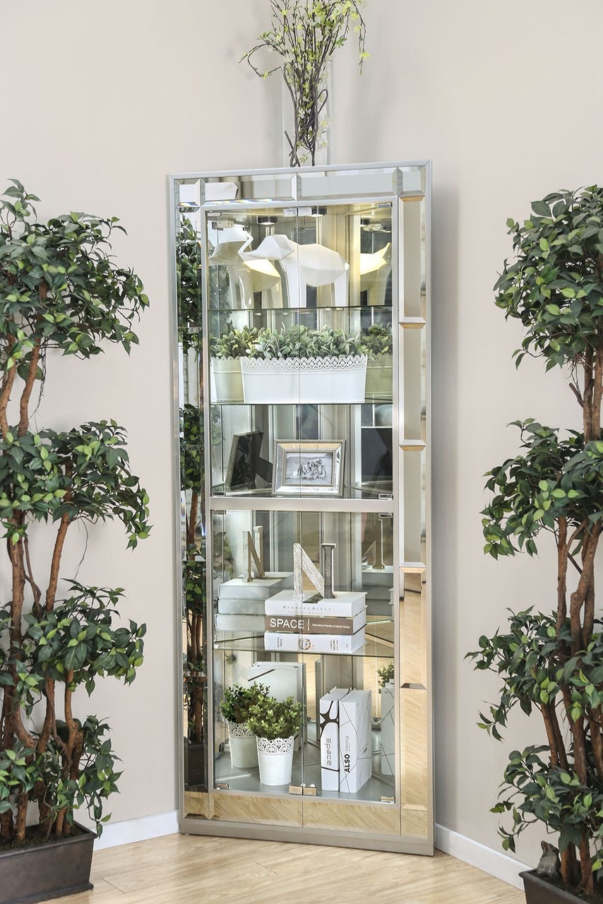 The Chouteau Corner Curio Cabinet Miami Direct Furniture