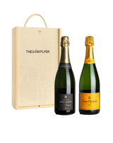 Veuve Clicquot and Leon Launois Duo in Wooden Gift Box