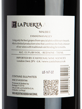 La Puerta Alta Malbec - Label