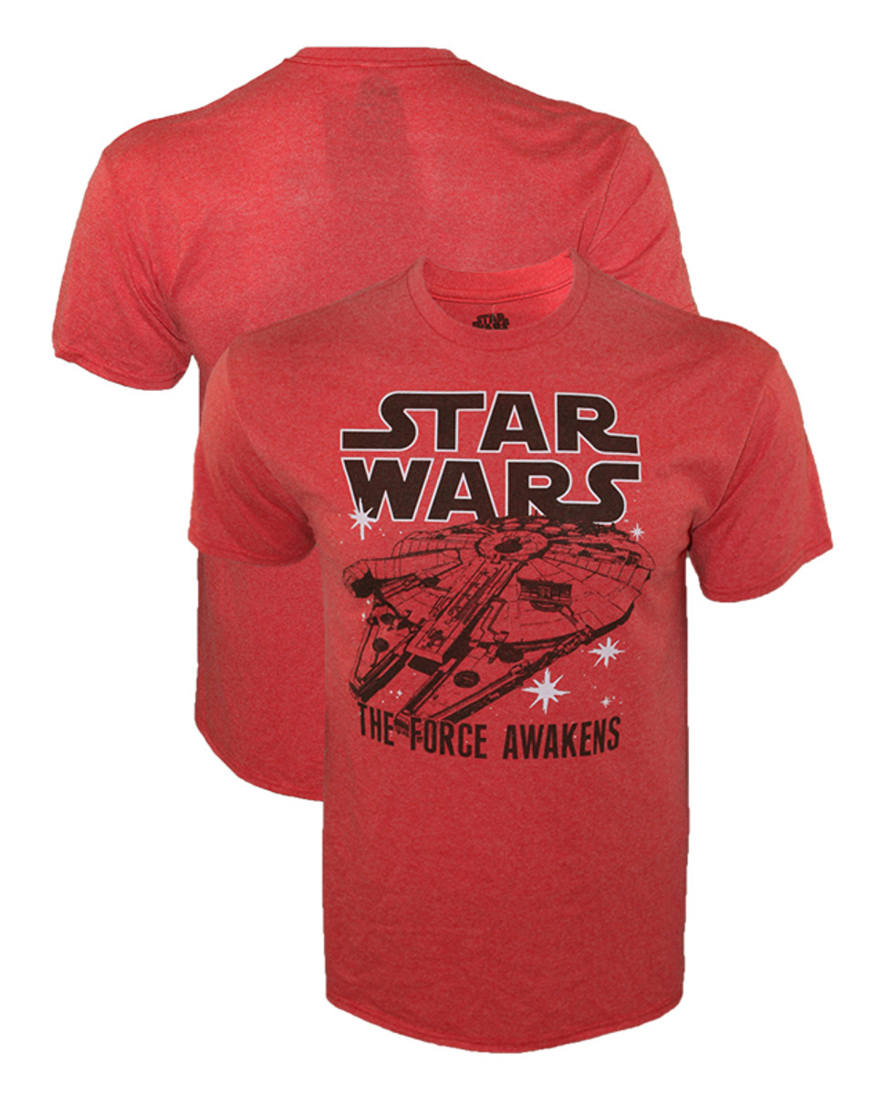 Star Wars The Force Awakens Millennium Falcon Outline Shirt