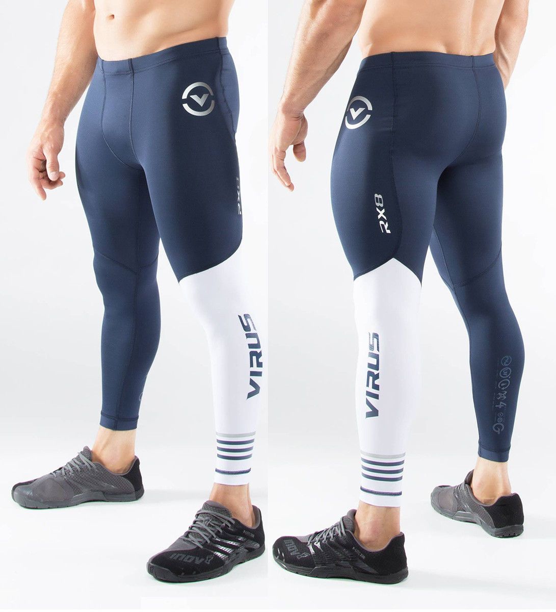 Virus Men's Compression Tech Pants RX8 (NAVY/WHITE)