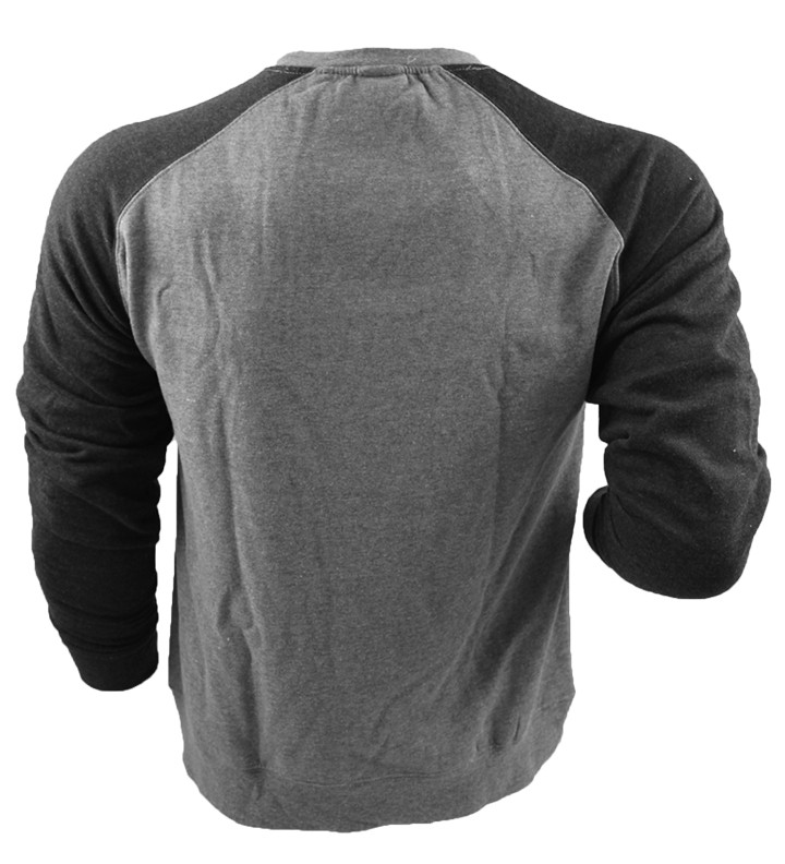 Meilicloth Sweatshirt voor heren, warm gevoerd, raglan sweat, lange mouwen, ronde hals, basic college, pullover, zacht, lange mouwen, sweatshirts, losse pasvorm, wit- 1, M