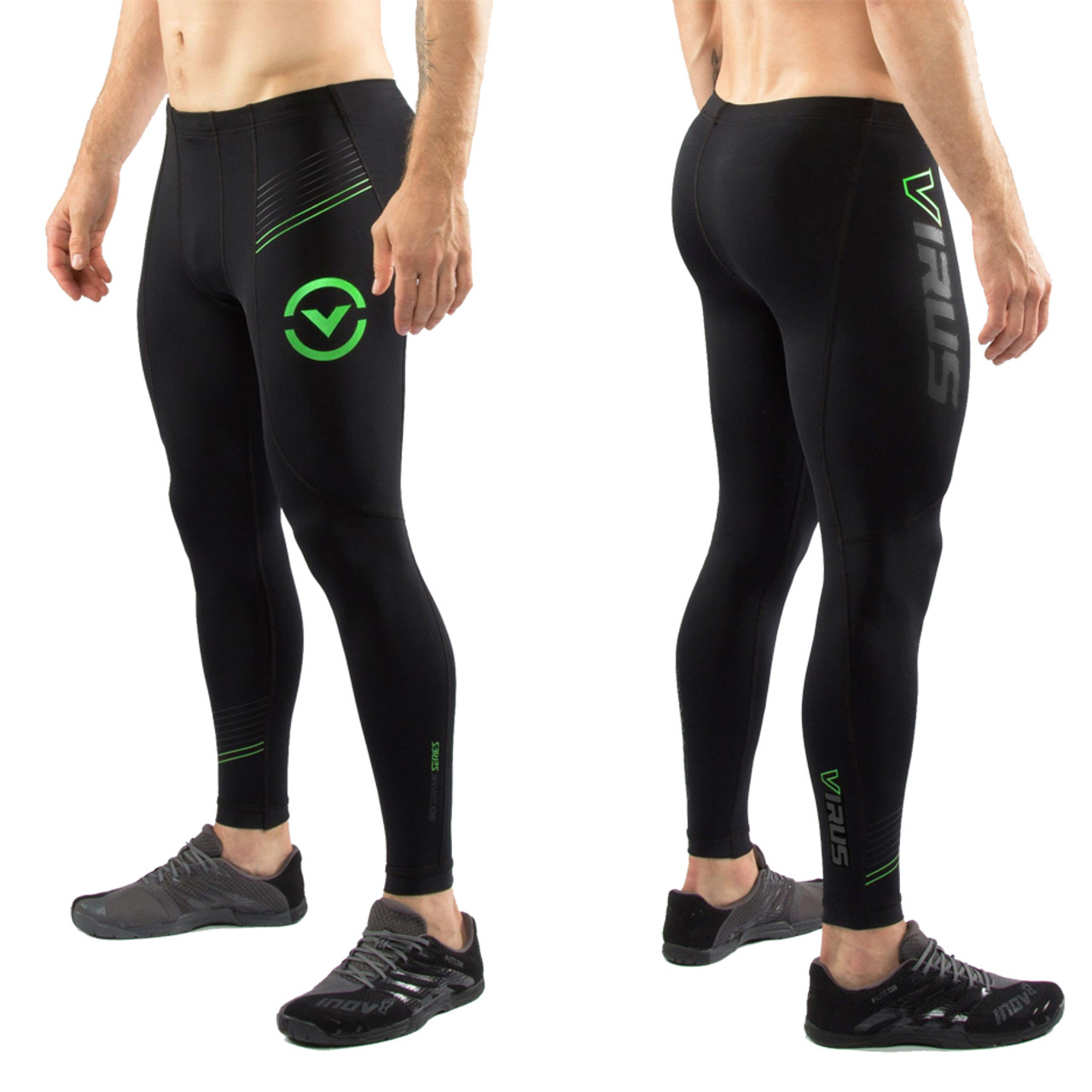 Virus Men's Energy Series Pinstripe Bioceramic Compression V2 Tech Pants  (AU9.5) - Limited Release