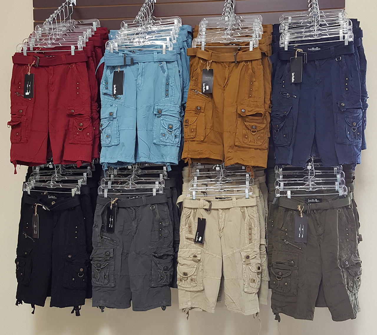 Mens Casual Cargo Shorts with Belt