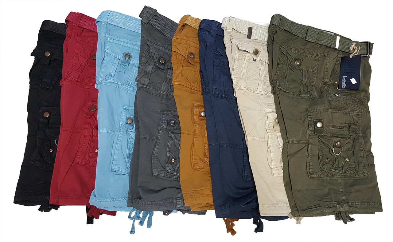 Mens Casual Cargo Shorts with Belt