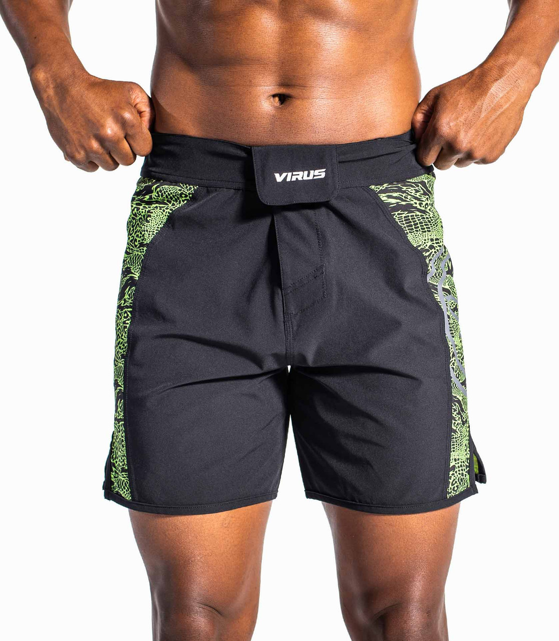 VIRUS DISASTER 2 COMBAT SHORTS - BLACK/MONSTER GREEN