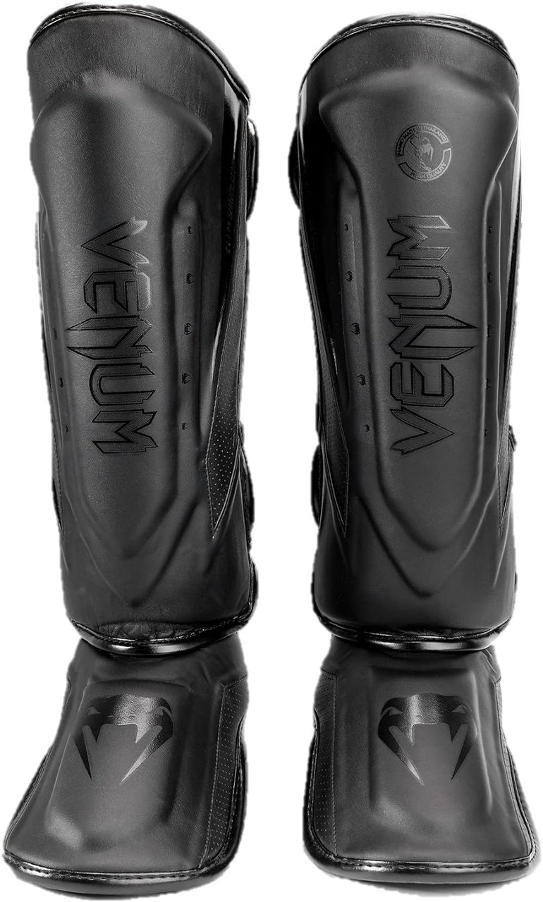 Venum Elite Evo Shin Guards - Black/Black