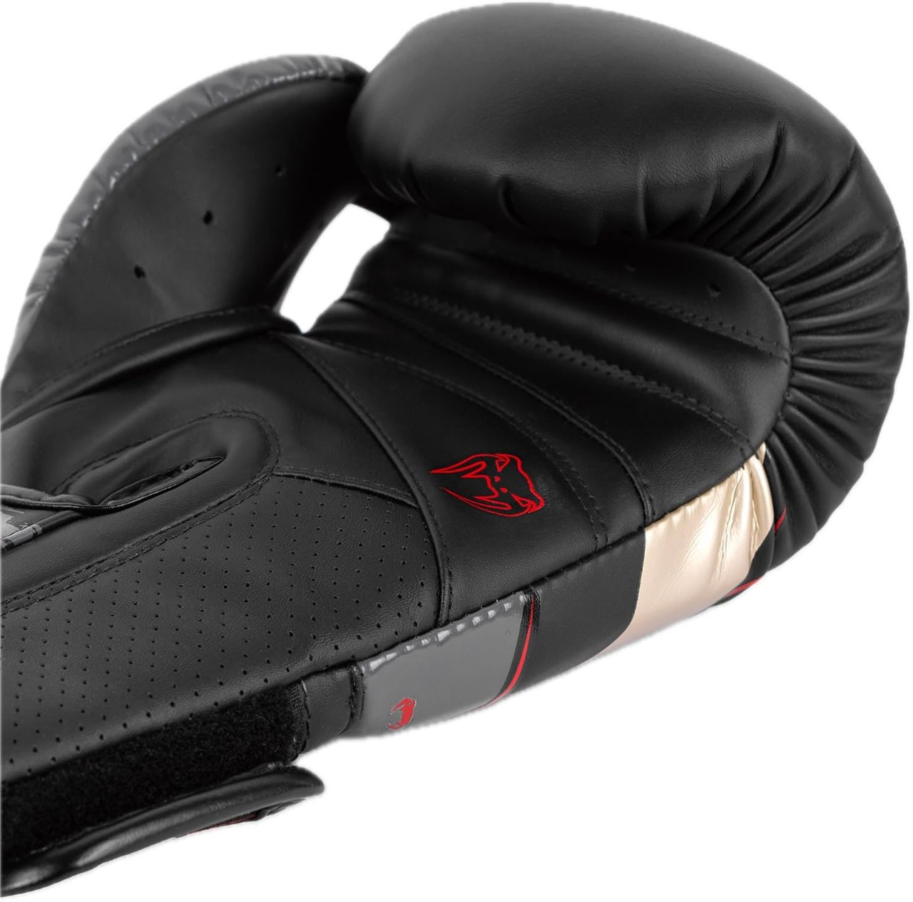 Venum Elite Evo Boxing Gloves - Black/Gold/Red