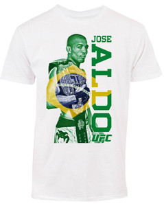 Jose Aldo UFC 189 Brazil Fighter Flag T-Shirt Jose Aldo UFC 189 Brazil Fighter Flag T-Shirt
