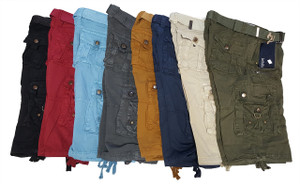 Mens Casual Cargo Shorts with Belt Mens Casual Cargo Shorts with Belt