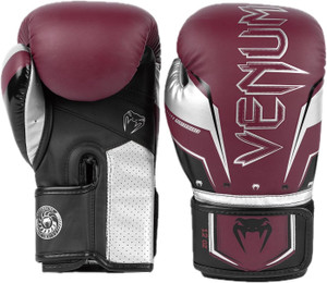 Venum Elite Evo Boxing Gloves - Burgundy/Silver Venum Elite Evo Boxing Gloves - Burgundy/Silver