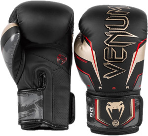 Venum Elite Evo Boxing Gloves - Black/Gold/Red Venum Elite Evo Boxing Gloves - Black/Gold/Red
