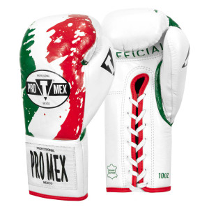 Pro Mex Combatiente Pro Fight Gloves - Red/White/Green / 10 oz