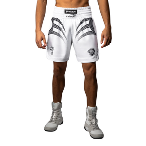 Venum x Mike Tyson Tiger Boxing Shorts - Optical White/Deep Black Venum x Mike Tyson Tiger Boxing Shorts - Optical White/Deep Black