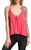 Affliction Womens SPEED DEMON TANK DEEP CORAL SEAM WASH