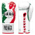 Pro Mex Combatiente Pro Fight Gloves - Red/White/Green / 10 oz