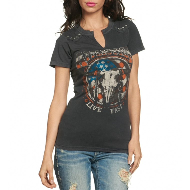 Affliction Desert Ride Western Vintage Shirt Front