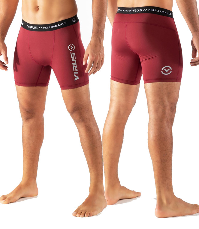 Virus Mens CO36 PHOENIX STAY COOL COMPRESSION SHORT - Dark Berry