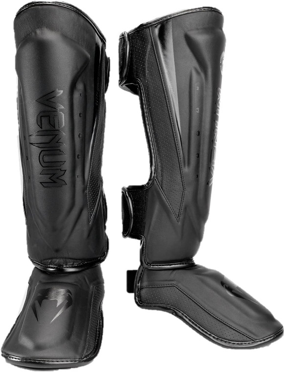 Venum Elite Evo Shin Guards - Black/Black