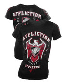 Affliction Womens Georges St. Pierre 167 Royal Baby Tee