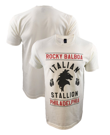 T-shirt Rocky "Italian Stallion" - Slogan Rétro Cool - Fruit Of The Loom - Neuf Sans étiquettes