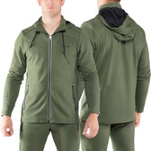 Virus Mens BioFleet Full Zip Training Jacket (AU17) OLIVE GREEN