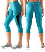 Virus ECO57 ECHO STAY COOL COMPRESSION CROP PANT - Bay Blue