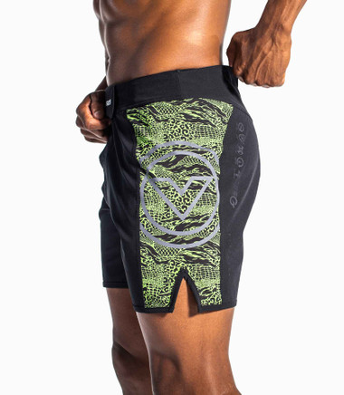 VIRUS DISASTER 2 COMBAT SHORTS - BLACK/MONSTER GREEN