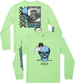 RVCA TOTAL BLISS LONG SLEEVE ACID GREEN TEE