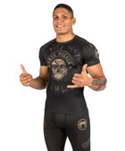 VENUM SANTA MUERTE DARK SIDE - RASHGUARD SHORT SLEEVES - BLACK/BROWN