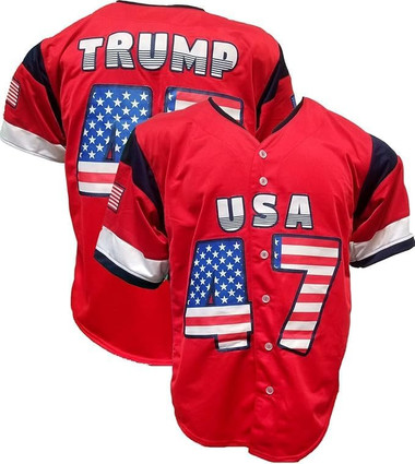 RED TRUMP #45 BASEBALL JERSEY【3XL】 RED TRUMP #45 BASEBALL JERSEY - Walmart.com