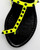 C Label Cabana 7B Neon Yellow Studded Sandals