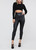 High Waist Lace Up Faux Leather Leggings