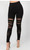 Black High Waist Ripped Leggings